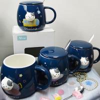 Чашка с крышкой и ложкой 400 мл Space cat Stenson - 00210 ✅ базовая цена $4.20 ✔ Опт ✔ Акции ✔ Заходите! - Интернет-магазин Fortuna-opt.com.ua.