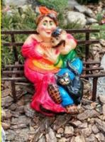  Кум с солохой на лавочке керамический 1448 ➜ Оптом и в розницу ✅ актуальная цена -Интернет магазин ✅ Фортуна ✅