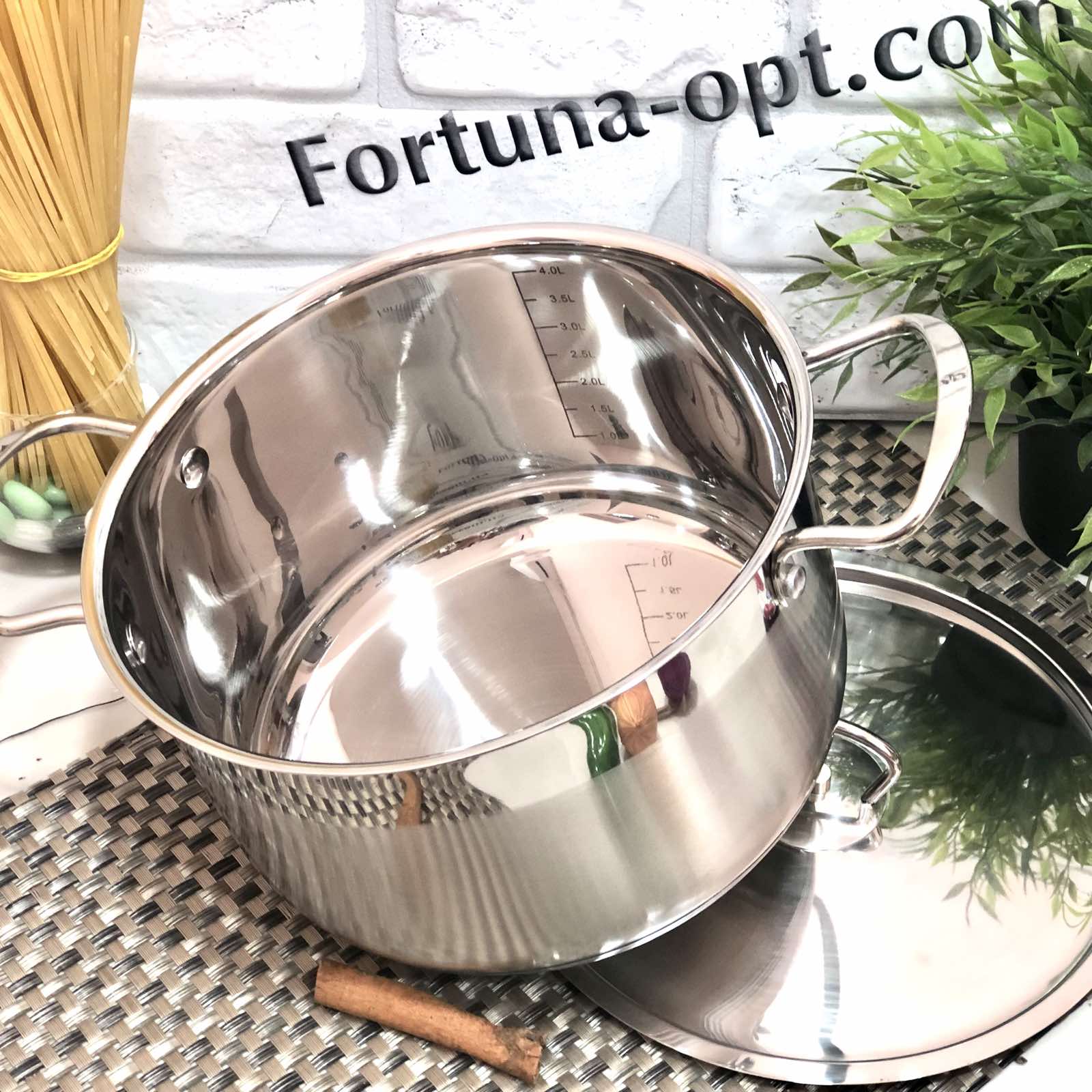 Набор кастрюль с нержавеющей крышкой 5шт (3/4/5/6/8л) 2175 А-Плюс ➜ Опт и розница ✅ актуальная цена -Интернет магазин ✅ Фортуна ✅