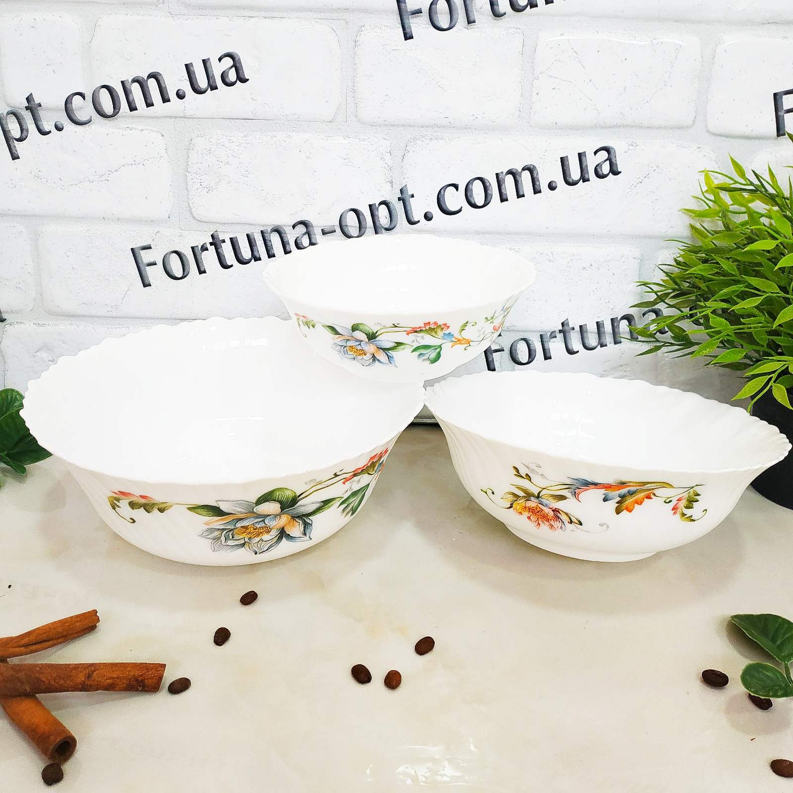 Салатник стеклокерамика 3 шт/наб A-Plus - 1862 ✅ базовая цена $5.51 ✔ Опт ✔ Скидки ✔ Заходите! - Интернет-магазин ✅ Фортуна-опт ✅