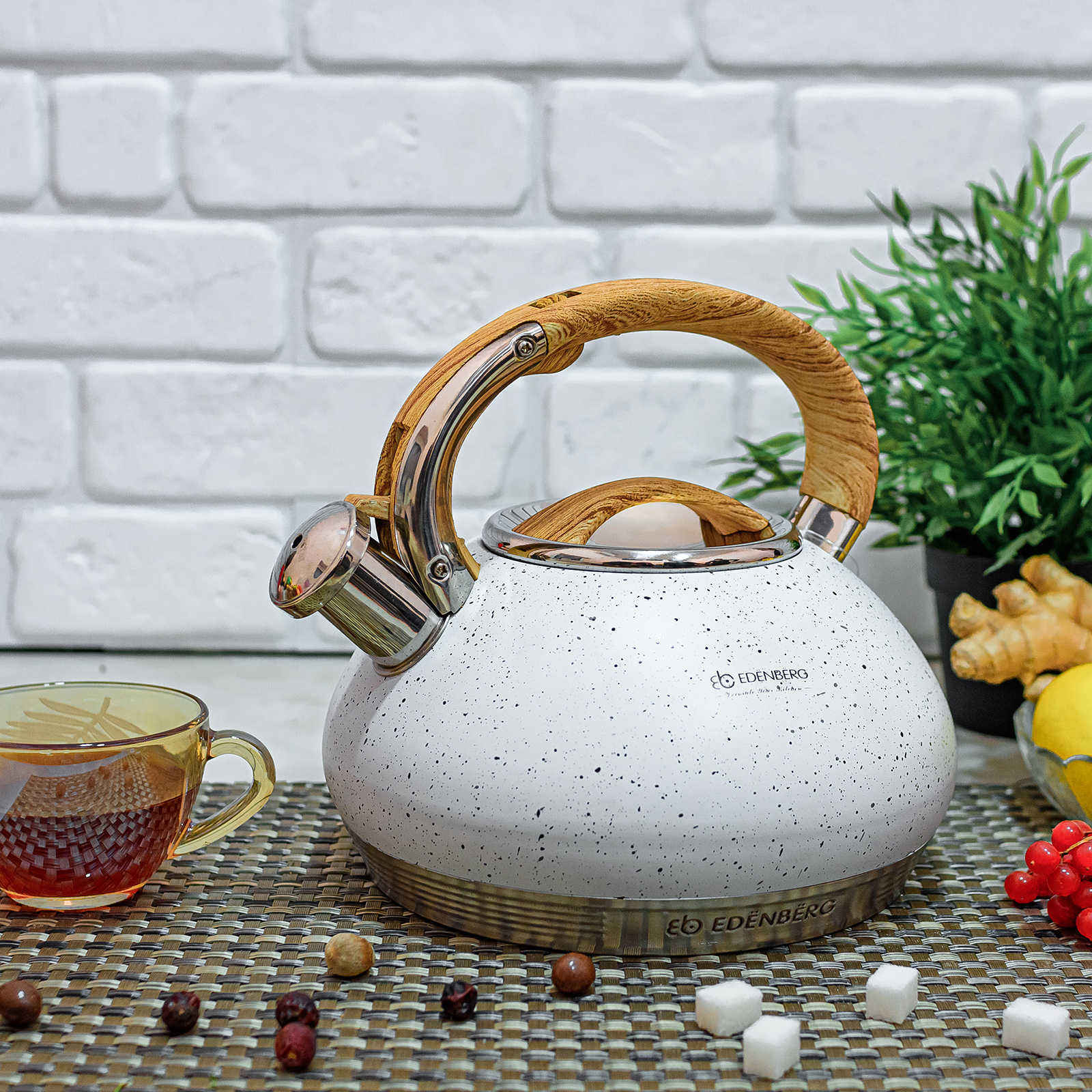 Чайник мраморный со свистком 3л Edenberg ЕВ 8811 ✅ базовая цена $23.06 ✔ Опт ✔ Скидки ✔ Заходите! - Интернет-магазин ✅ Фортуна-опт ✅