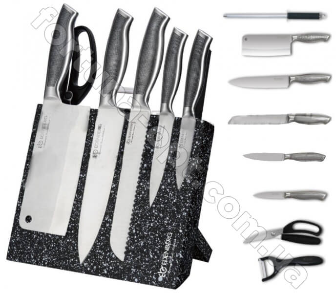 Набор ножей на магнитной подставке Edenberg EB - 3614 - 9 пр ✅ базовая цена $29.84 ✔ Опт ✔ Скидки ✔ Заходите! - Интернет-магазин ✅ Фортуна-опт ✅