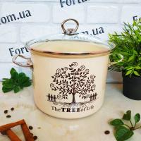 Кастрюля эмалированная 5,5 л 83117 Tree ➜ Оптом и в розницу ✅ актуальная цена -Интернет магазин ✅ Фортуна ✅