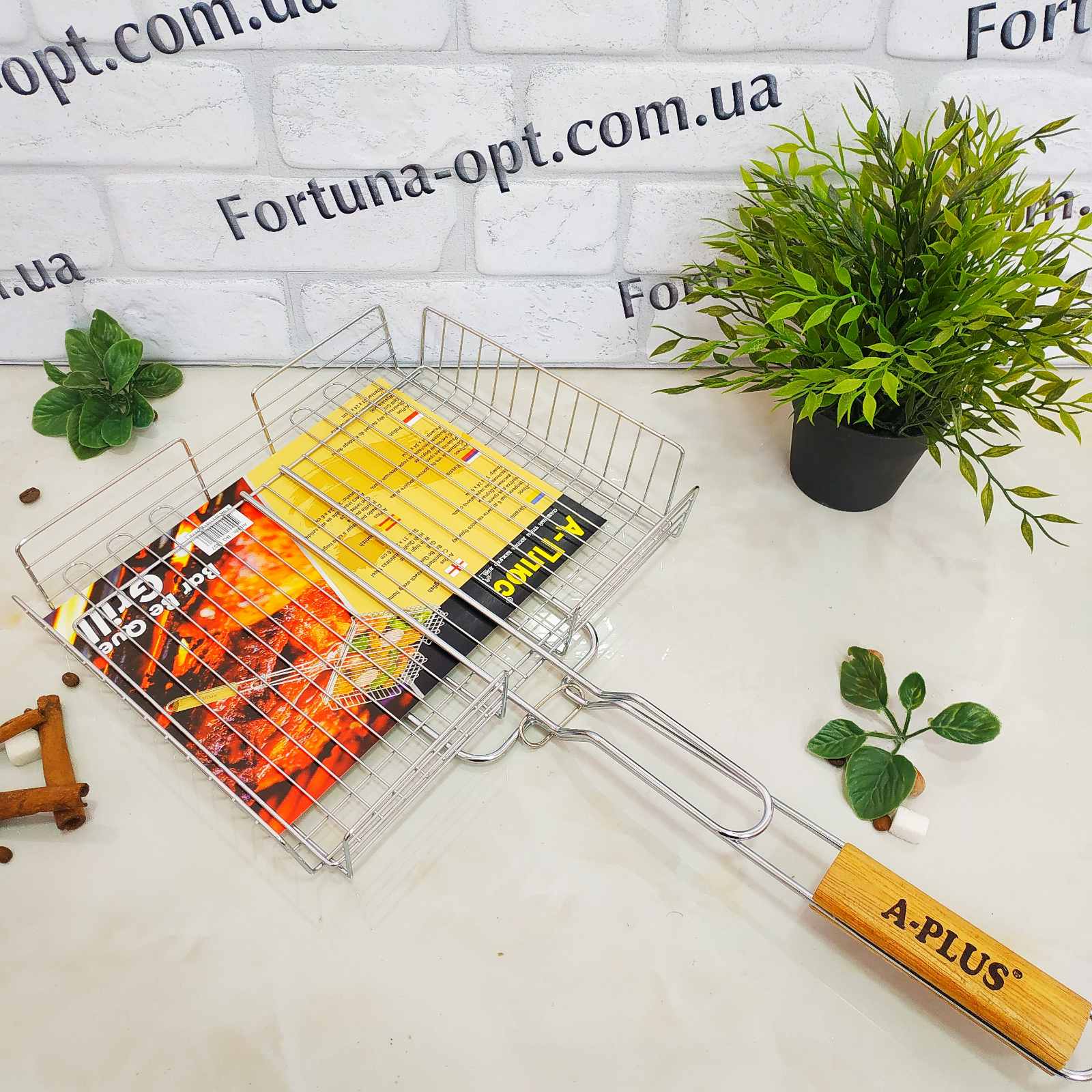 Решетка для гриля A-Plus - 1837 (32*24*7 см) ✅ базовая цена $5.09 ✔ Опт ✔ Скидки ✔ Заходите! - Интернет-магазин ✅ Фортуна-опт ✅