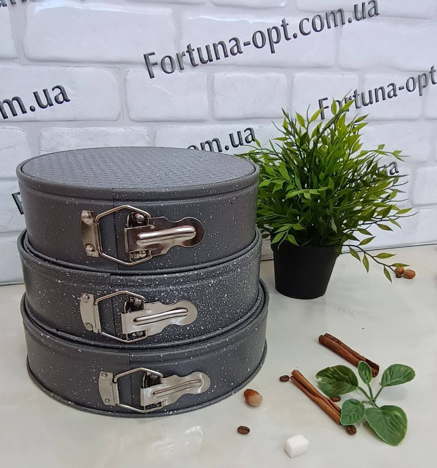 Набор мраморных разъемных форм для торта 3шт (22/24/26 см) A-Plus - 0035  ✅ базовая цена $10.86 ✔ Опт ✔ Скидки ✔ Заходите! - Интернет-магазин ✅ Фортуна-опт ✅