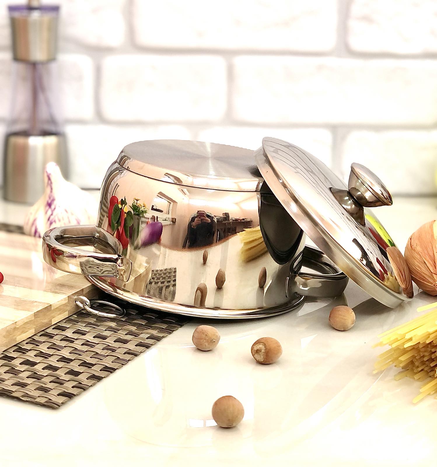 Кастрюля нержавеющая Empire - 5048 - 1,5 л ✅ базовая цена $8.94 ✔ Опт ✔ Скидки ✔ Заходите! - Интернет-магазин ✅ Фортуна-опт ✅