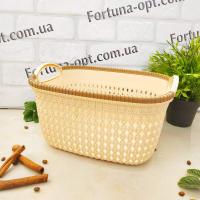Пластиковая корзина-плетенка с ручками 29*24*16 см - Stenson - 85471 ✅ базовая цена $3.20 ✔ Опт ✔ Акции ✔ Заходите! - Интернет-магазин Fortuna-opt.com.ua.