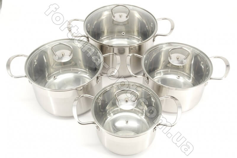 Набор кастрюль нержавейка A-Plus - 2183 ➜ Оптом и в розницу ✅ актуальная цена - Интернет магазин ✅ Фортуна ✅