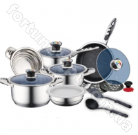 Набор посуды с термодатчиком, фритюрницей и кухонными принадлежностями Royalty Line RL - 1801 BM ➜ Оптом и в розницу ✅ актуальная цена - Интернет магазин ✅ Фортуна ✅