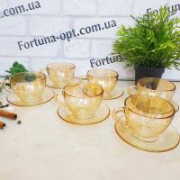 Набор чайный 12 пр Янтарь 200 мл 1416/391 ➜ Оптом и в розницу ✅ актуальная цена - Интернет магазин ✅ Фортуна ✅