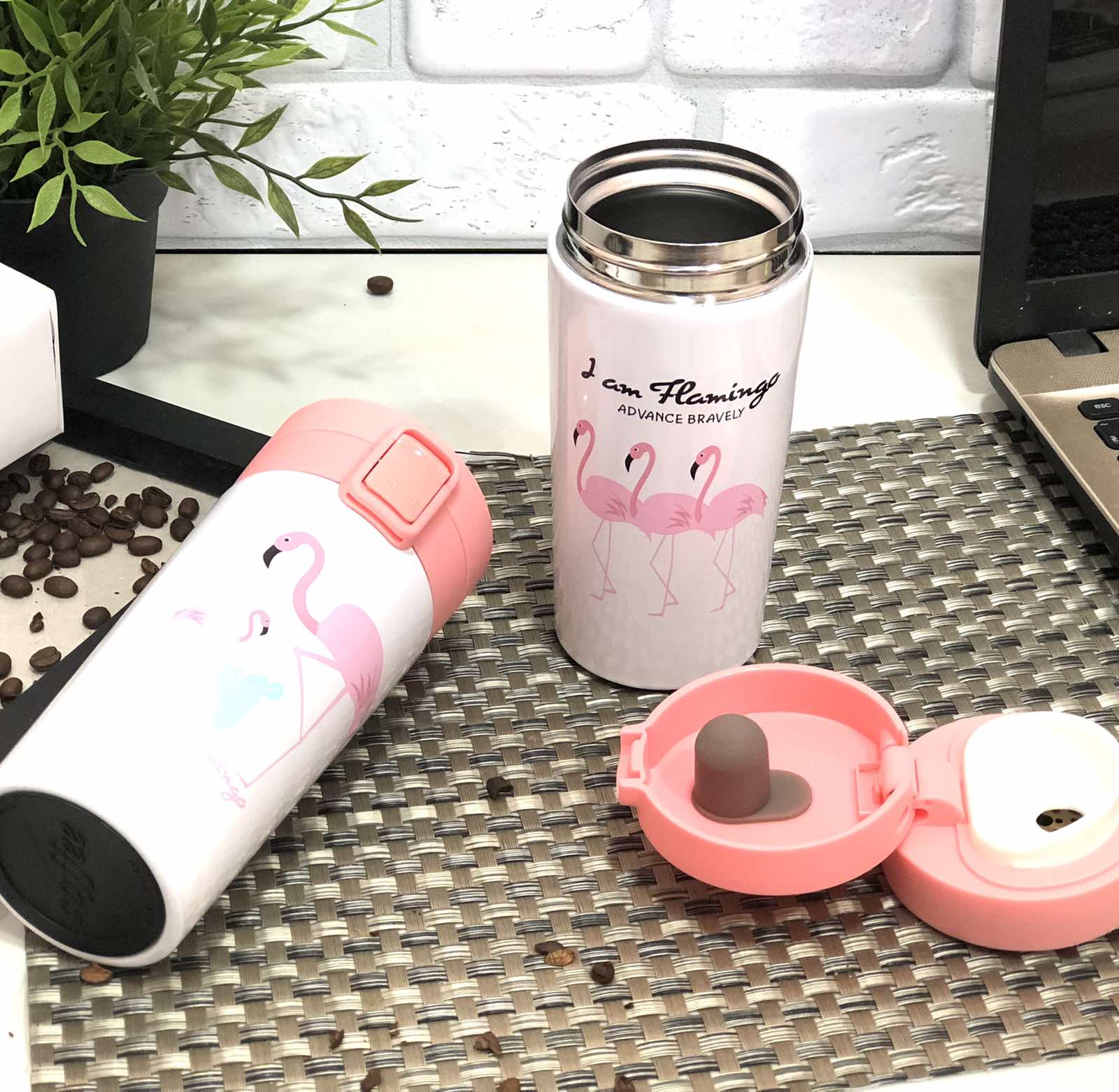 Термокружка Фламинго 380 мл Pink Stenson - 83446 ➜ фото ➜ розн цена $6 - Интернет-магазин ✅ Fortuna-opt.com.ua. ✅