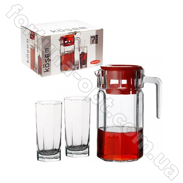 Кувшин с 6 стаканами Pasabahce Кошем 97415 ✅ базовая цена 230.06 грн. ✔ Опт ✔ Скидки ✔ Заходите! - Интернет-магазин ✅ Фортуна-опт ✅