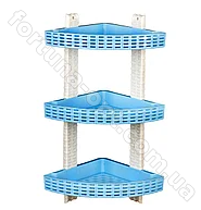 Полка для ванной угловая 3-ярусная Ротанг 0750 ✅ базовая цена 142.97 грн. ✔ Опт ✔ Скидки ✔ Заходите! - Интернет-магазин ✅ Фортуна-опт ✅