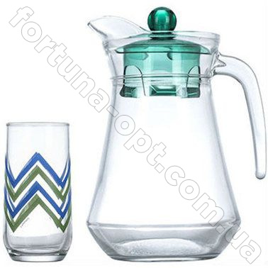 Набор для воды Luminarc Bahamas Sea Waves L - 9663 7 пр ➜ Оптом и в розницу ✅ актуальная цена - Интернет магазин ✅ Фортуна ✅ 