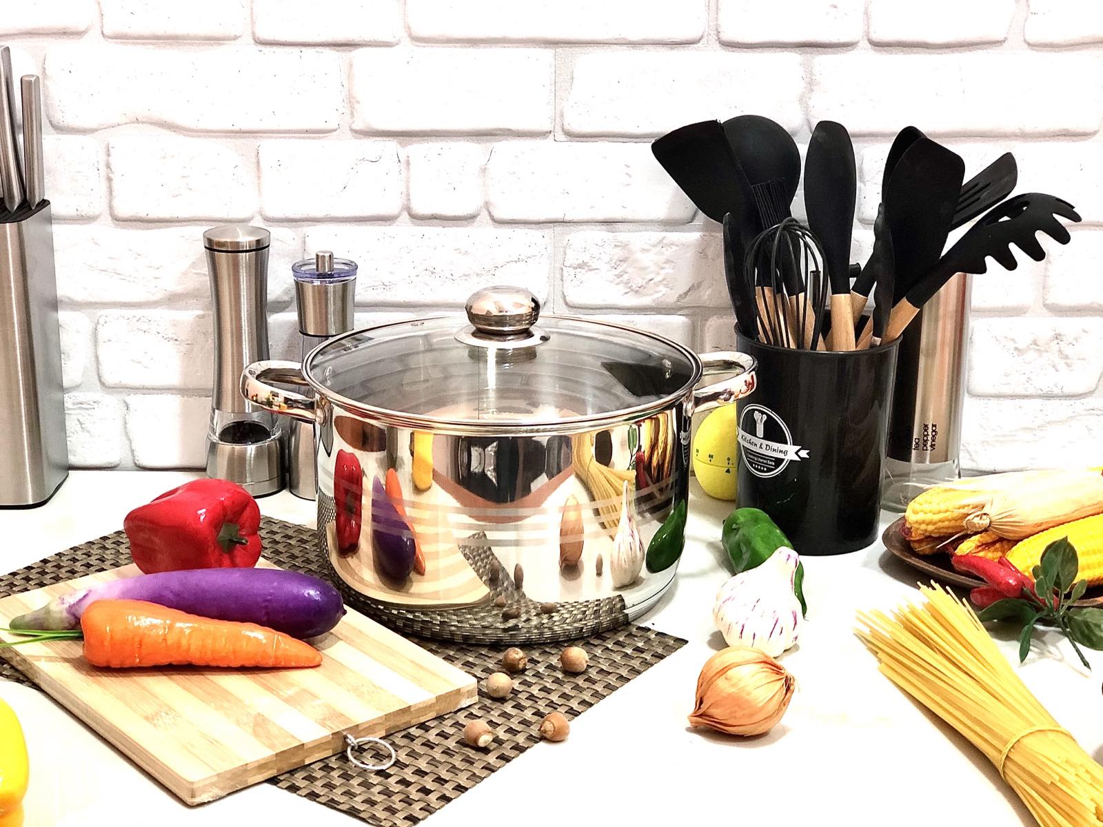 Кастрюля качественная с толстым дном A-Plus - 2169 - 6.5 л ✅ базовая цена $13.06 ✔ Опт ✔ Скидки ✔ Заходите! - Интернет-магазин ✅ Фортуна-опт ✅