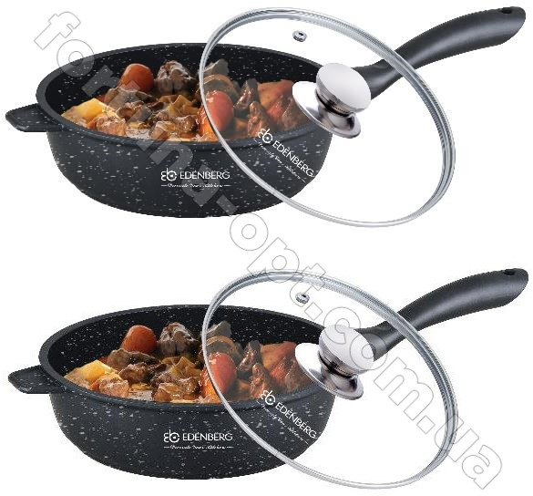 Сковорода глубокая Edenberg EB - 3321 - 2.3л/24см  ✅ базовая цена $18.60 ✔ Опт ✔ Акции ✔ Заходите! - Интернет-магазин Fortuna-opt.com.ua.