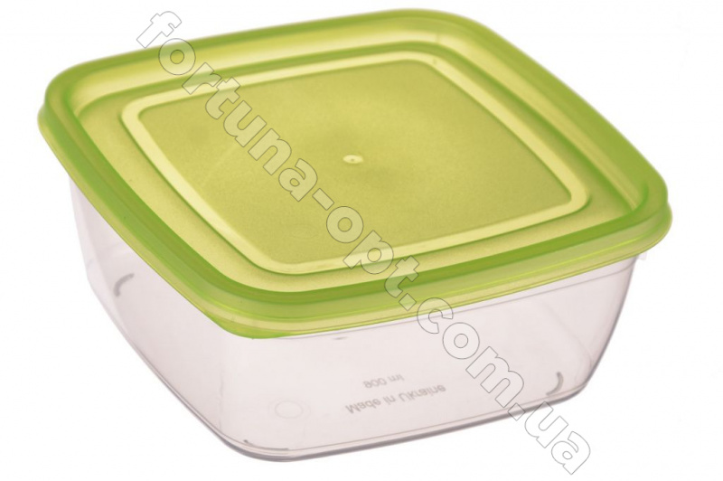 Судочек пищевой квадратный эконом 0,5 л - 0780 ➜ Оптом и в розницу ✅ актуальная цена -Интернет магазин ✅ Фортуна ✅