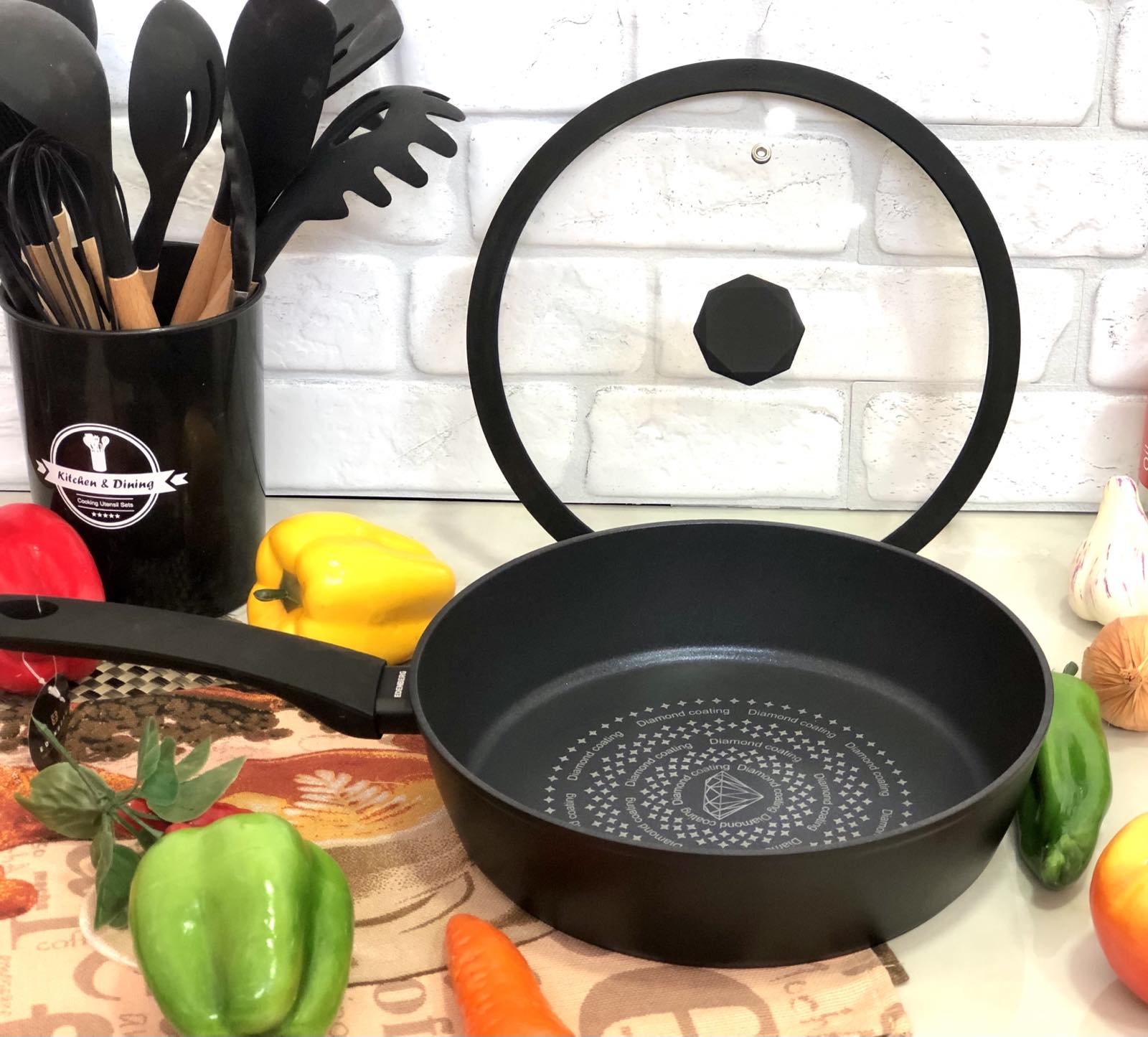  Сковорода глубокая c диамантовым покрытием 26 см Edenberg EB - 3492 ✅ базовая цена $20.01 ✔ Опт ✔ Скидки ✔ Заходите! - Интернет-магазин ✅ Фортуна-опт ✅