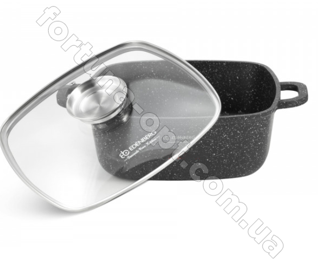Казан квадратный с крышкой Edenberg EB - 8112 - 3,7 л/22 см ✅ базовая цена $25.97 ✔ Опт ✔ Скидки ✔ Заходите! - Интернет-магазин ✅ Фортуна-опт ✅