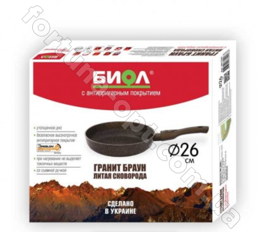 Антипригарная сковорода 24 см Гранит-Браун Биол 24133П ✅ базовая цена 441.24 грн. ✔ Опт ✔ Скидки ✔ Заходите! - Интернет-магазин ✅ Фортуна-опт ✅