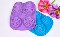Форма для выпечки кексов силиконовая Розы EMPIRE - 0056 6 шт ➜ Оптом и в розницу ✅ актуальная цена -Интернет магазин ✅Фортуна ✅