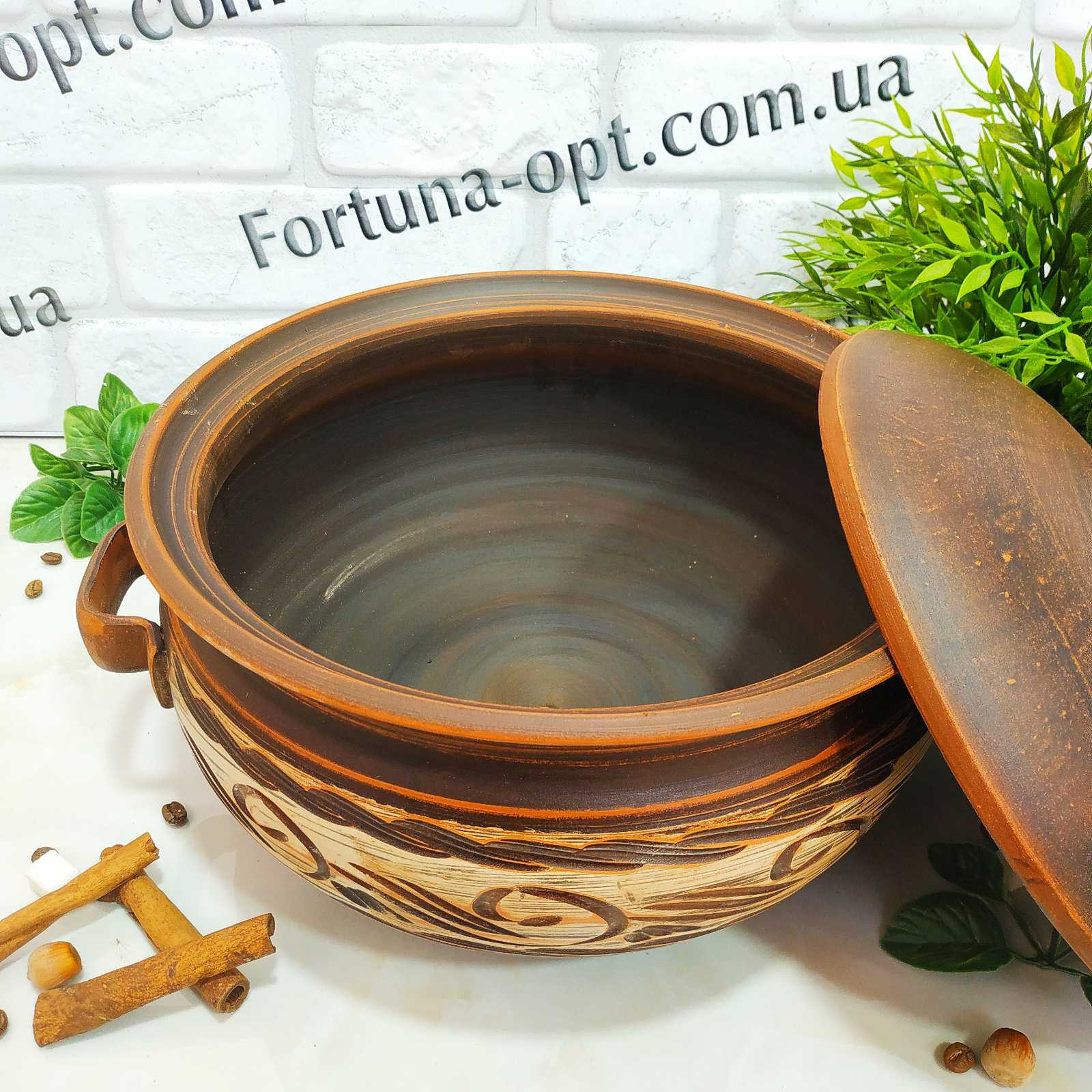   Супник красная глина 5 л 7749 ✅ базовая цена 290.08 грн. ✔ Опт ✔ Скидки ✔ Заходите! - Интернет-магазин ✅ Фортуна-опт ✅