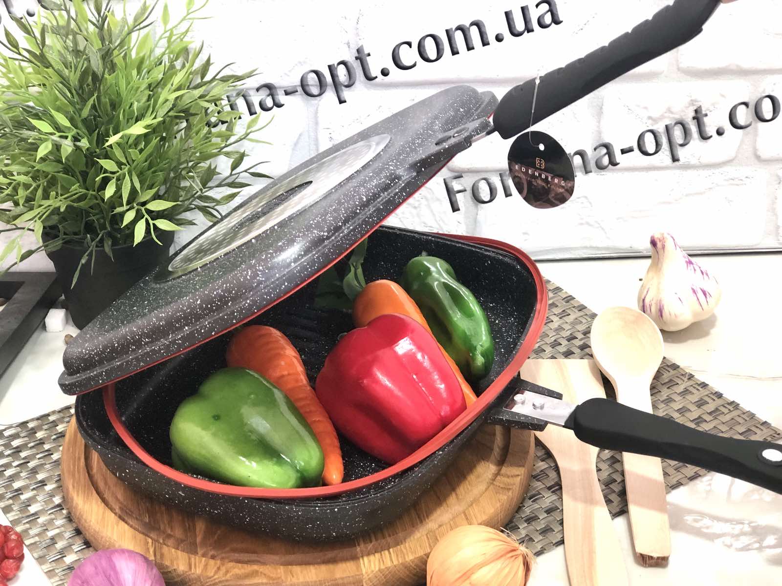 Двухсторонняя сковорода-гриль для гриля и жарки 30 см A-PLUS 1500 ✅ базовая цена $19.03 ✔ Опт ✔ Скидки ✔ Заходите! - Интернет-магазин ✅ Фортуна-опт ✅