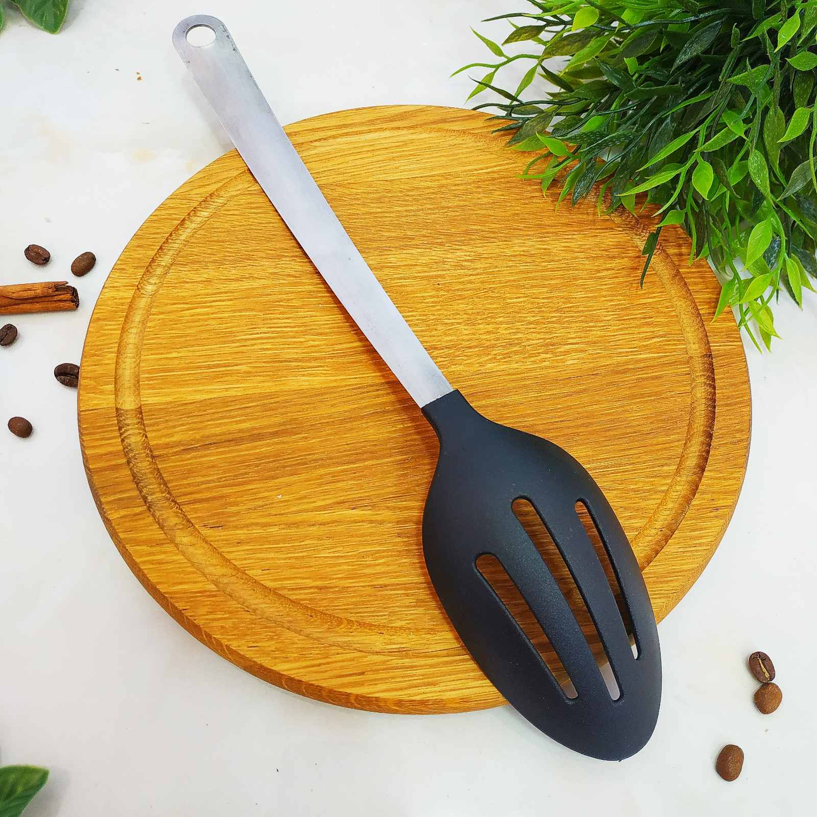 Ложка кухонная тефлоновая с дырками A-Plus - 0343 (34 см) ✅ базовая цена $1.08 ✔ Опт ✔ Скидки ✔ Заходите! - Интернет-магазин ✅ Фортуна-опт ✅