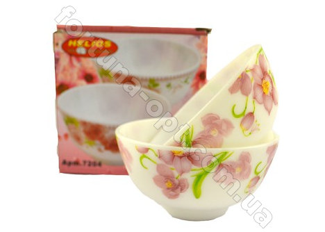 Салатник стеклокерамика 6 шт/наб 7204 ➜ Оптом и в розницу ✅ актуальная цена -Интернет магазин ✅ Фортуна ✅