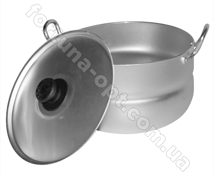 Кастрюля алюминиевая сферической формы 13 л 1130  ✅ базовая цена 821.22 грн. ✔ Опт ✔ Скидки ✔ Заходите! - Интернет-магазин ✅ Фортуна-опт ✅