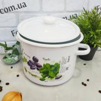 Кастрюля из эмали 5,5 л "242 Зелень фреш" ➜ Оптом и в розницу ✅ актуальная цена -Интернет магазин ✅ Фортуна ✅