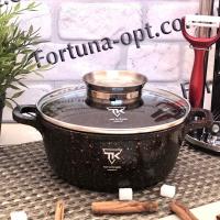 Кастрюля-казан Top Kitchen 4,5 л черный в оранжевую точку мрамор TК 00052 ✅ базовая цена $17.16 ✔ Опт ✔ Акции ✔ Заходите! - Интернет-магазин Fortuna-opt.com.ua.