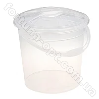 Ведро пластиковое 12 л с крышкой прозрачное - 0755 ✅базовая цена 63.58 грн. ✔ Опт ✔ Скидки ✔ Заходите! - Интернет-магазин ✅ Фортуна-опт ✅