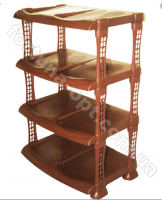 Полка для обуви 4 яруса коричневая (Люкс) -  0725 ✅ базовая цена 381.62 грн. ✔ Опт ✔ Акции ✔ Заходите! - Интернет-магазин Fortuna-opt.com.ua.