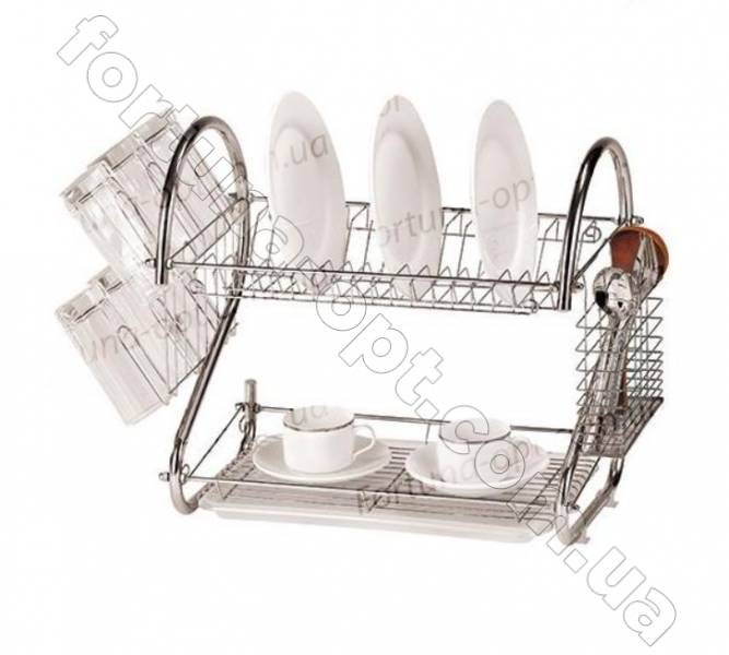 Сушилка для посуды 2-х ярусная A-Plus - 1154 ✅ базовая цена$12.43 ✔ Опт ✔ Скидки ✔ Заходите! - Интернет-магазин ✅ Фортуна-опт ✅