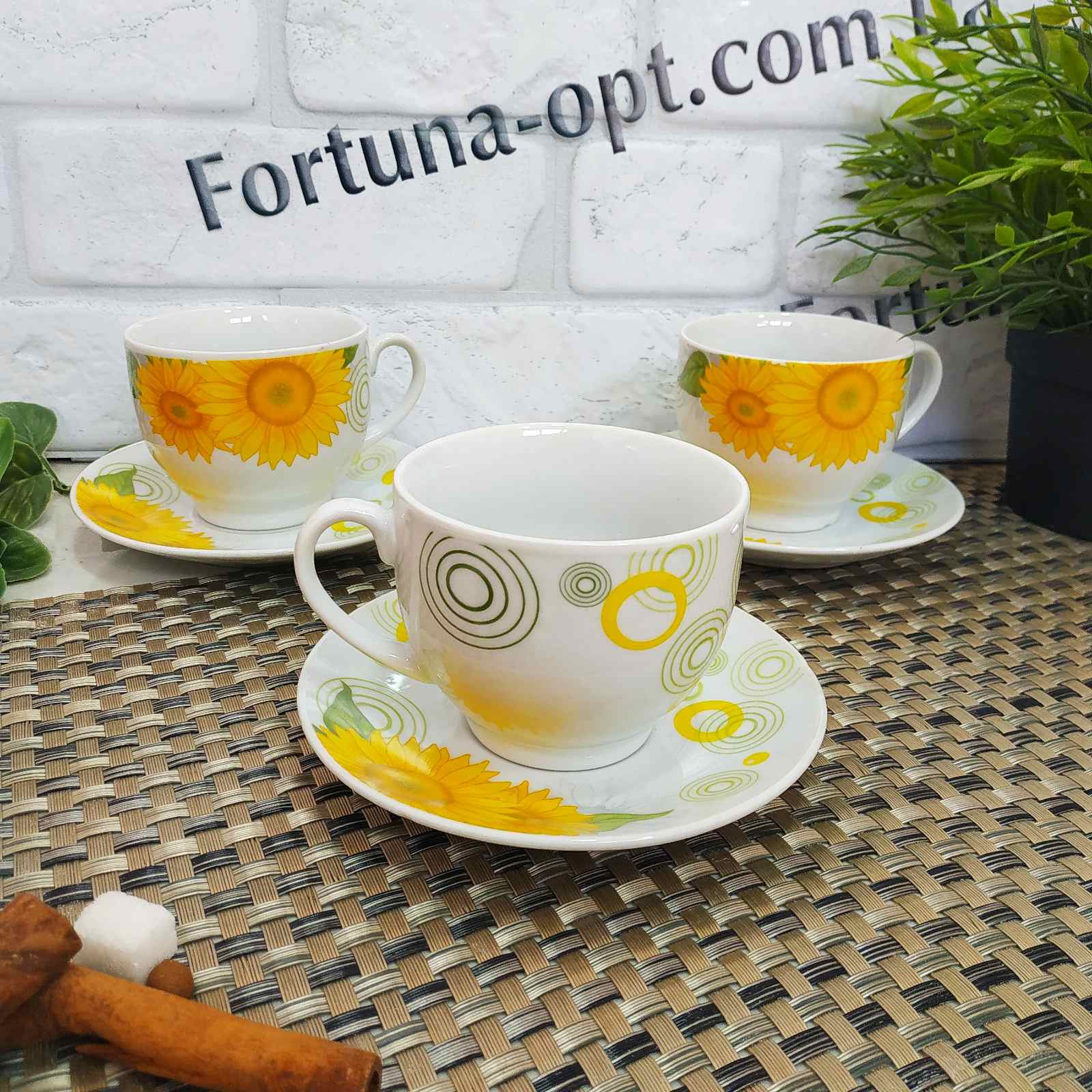 Набор чайный 12 пр 220 мл Цветы микс 023-12-02 ✅ базовая цена 248.52 грн. ✔ Опт ✔ Скидки ✔ Заходите! - Интернет-магазин ✅ Фортуна-опт ✅