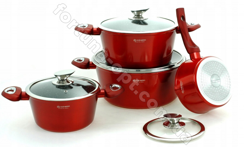 Набор посуды Edenberg EB - 5612 Burgundy Metallic Line ✅ базовая цена $107.85 ✔ Опт ✔ Скидки ✔ Заходите! - Интернет-магазин ✅ Фортуна-опт ✅