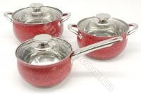 Набор кастрюль с мраморным покрытием А-Plus - 2187 ✅ базовая цена $27.48 ✔ Опт ✔ Акции ✔ Заходите! - Интернет-магазин Fortuna-opt.com.ua.