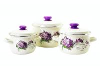 Набор эмалированных кастрюль 1,5л/2,5л/3,5л "928" Виола ✅ базовая цена 981.97 грн. ✔ Опт ✔ Акции ✔ Заходите! - Интернет-магазин Fortuna-opt.com.ua.