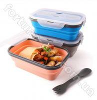 Ланч-бокс силиконовый складной Frico FRU - 383 - 800 мл ➜ базовая цена $5.04 ✅ - Интернет-магазин ✅Фортуна✅