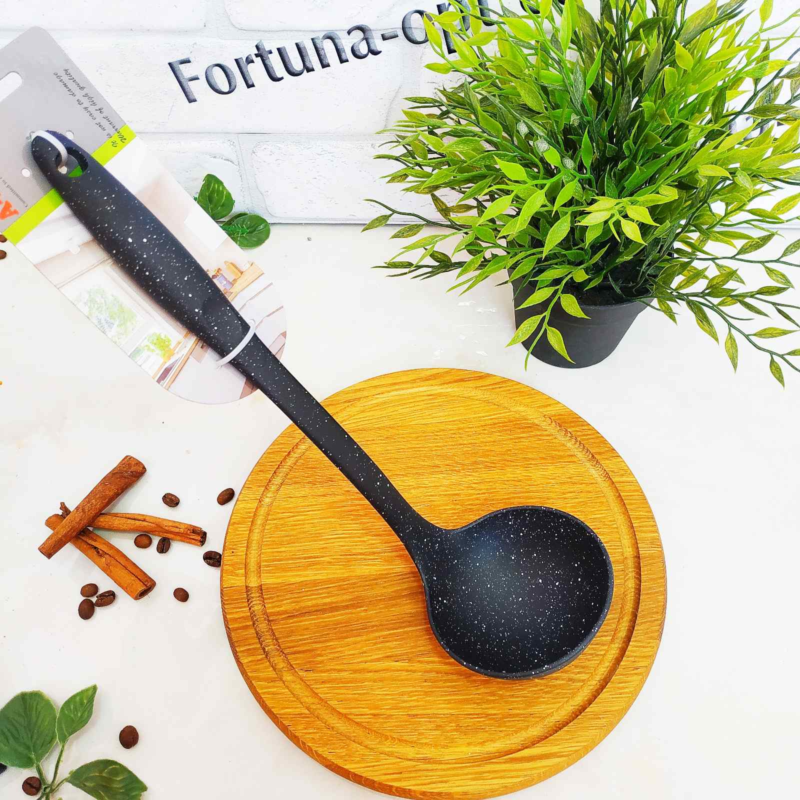 Половник кухонный мраморный A-Plus - 0340 ✅ базовая цена $1.10 ✔ Опт ✔ Скидки ✔ Заходите! - Интернет-магазин ✅ Фортуна-опт ✅