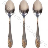 Ложка нержавеющая чайная Золото-цветок 086 ✅ базовая цена 13.85 грн. ✔ Опт ✔ Акции ✔ Заходите! - Интернет-магазин Fortuna-opt.com.ua.