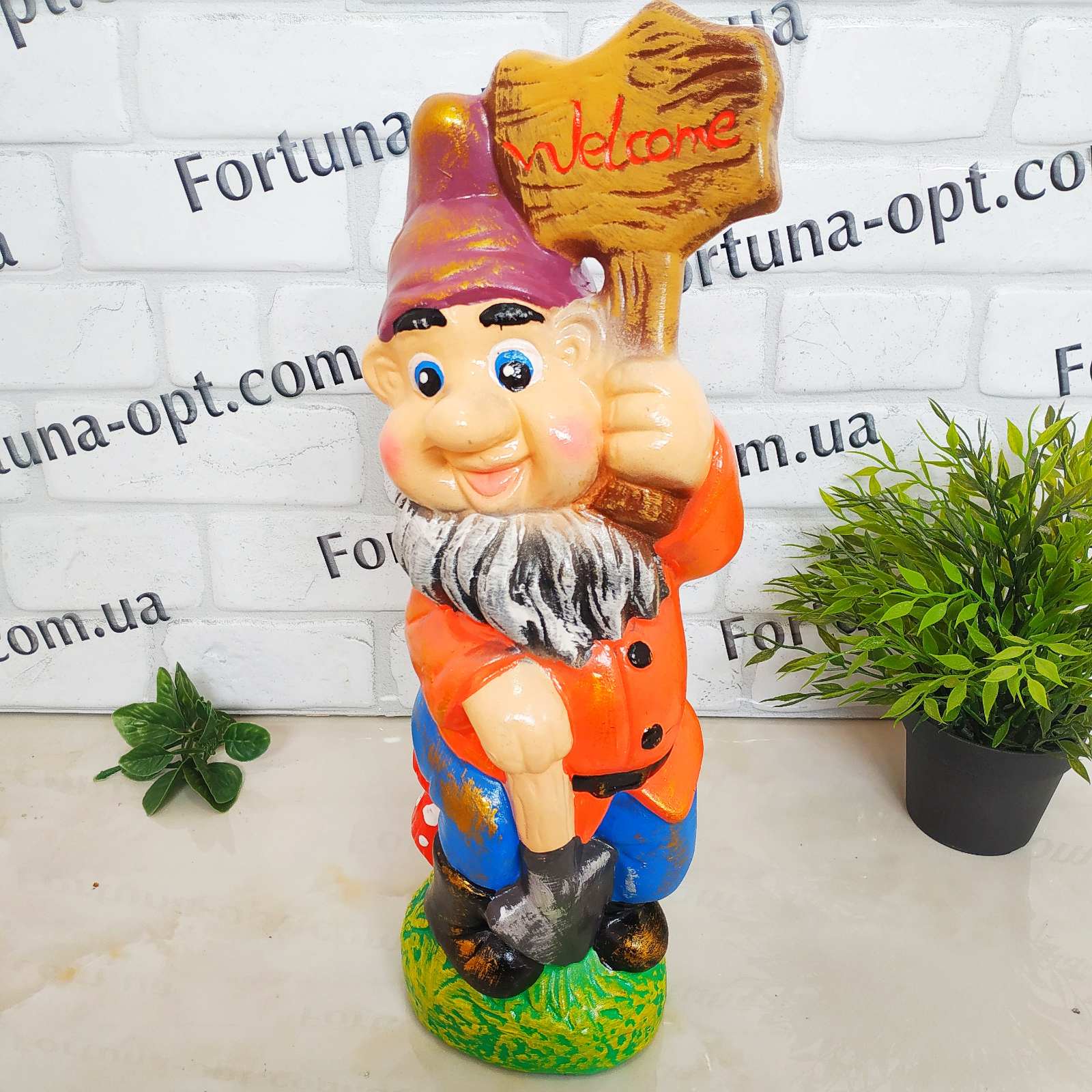 Гном Велком малый керамический 2921 ✅ базовая цена 161.62 грн. ✔ Опт ✔ Скидки ✔ Заходите! - Интернет-магазин ✅ Фортуна-опт ✅