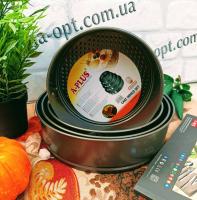 Набор форм для выпечки 4 шт (18/20/22/24 см) (A-Plus - 1745 ➜ Оптом и в розницу ✅ актуальная цена -Интернет магазин ✅ Фортуна ✅