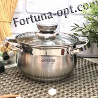 Кастрюля нержавеющая с пятислойным дном Benson 596 - 2,9 л ✅ базовая цена $11.33 ✔ Опт ✔ Акции ✔ Заходите! - Интернет-магазин Fortuna-opt.com.ua.