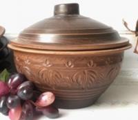 Кастрюля из красной глины с глазурью 2,5 л 7893 ➜ Оптом и в розницу ✅ актуальная цена - Интернет магазин ✅ Фортуна ✅