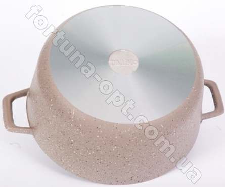 Казан - кастрюля с алюминиевой крышкой светло - серый гранит Талко AA 3004 - 4 л ✅ базовая цена 565.11 грн. ✔ Опт ✔ Скидки ✔ Заходите! - Интернет-магазин ✅ Фортуна-опт ✅