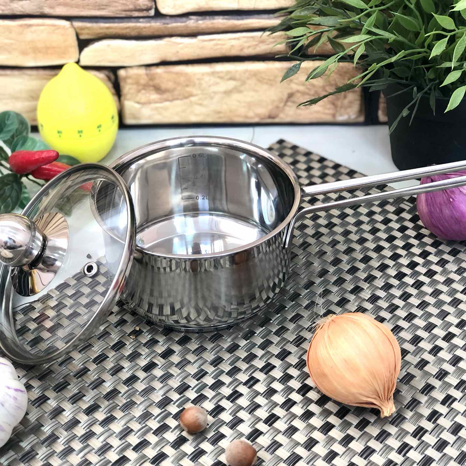 Ковш нержавейка 0,79 л с крышкой 2179 ✅ базовая цена $6.81 ✔ Опт ✔ Скидки ✔ Заходите! - Интернет-магазин ✅ Фортуна-опт ✅