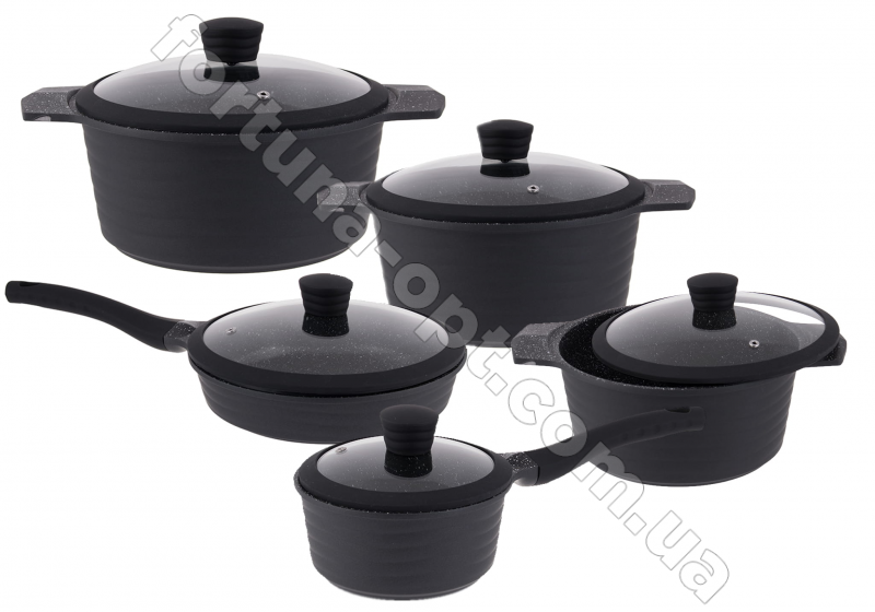 Набор кухонной посуды с мраморным покрытием Edenberg EB - 9185 ✅ базовая цена $96.95 ✔ Опт ✔ Скидки ✔ Заходите! - Интернет-магазин ✅ Фортуна-опт ✅
