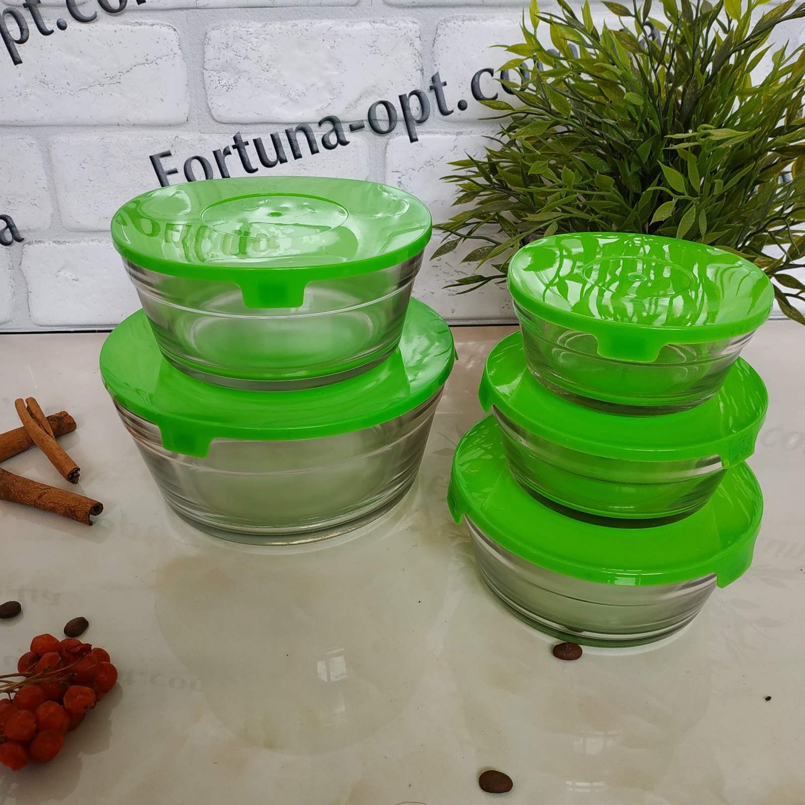 Набор судков стекло A - Plus - 0122 - 5 шт ✅ базовая цена $5.29 ✔ Опт ✔ Скидки ✔ Заходите! - Интернет-магазин ✅Фортуна-опт ✅